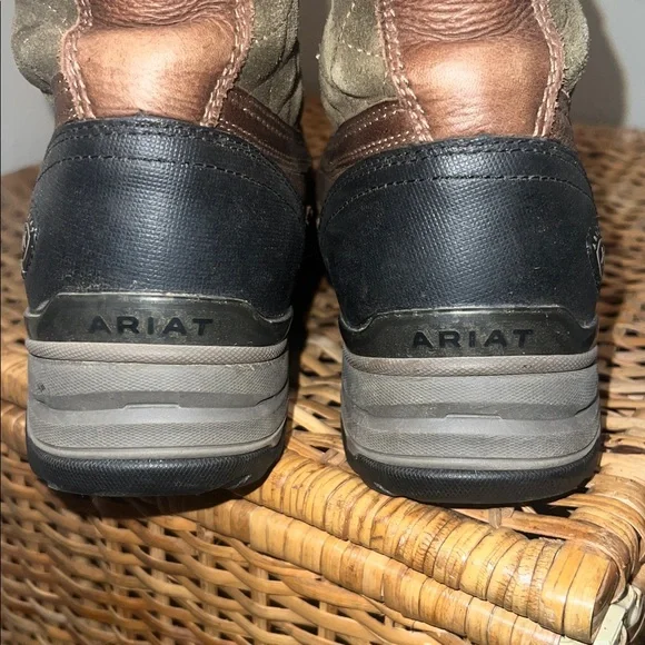 Brown and Green Quilted Knee-High Boots - Picture 4 of 10